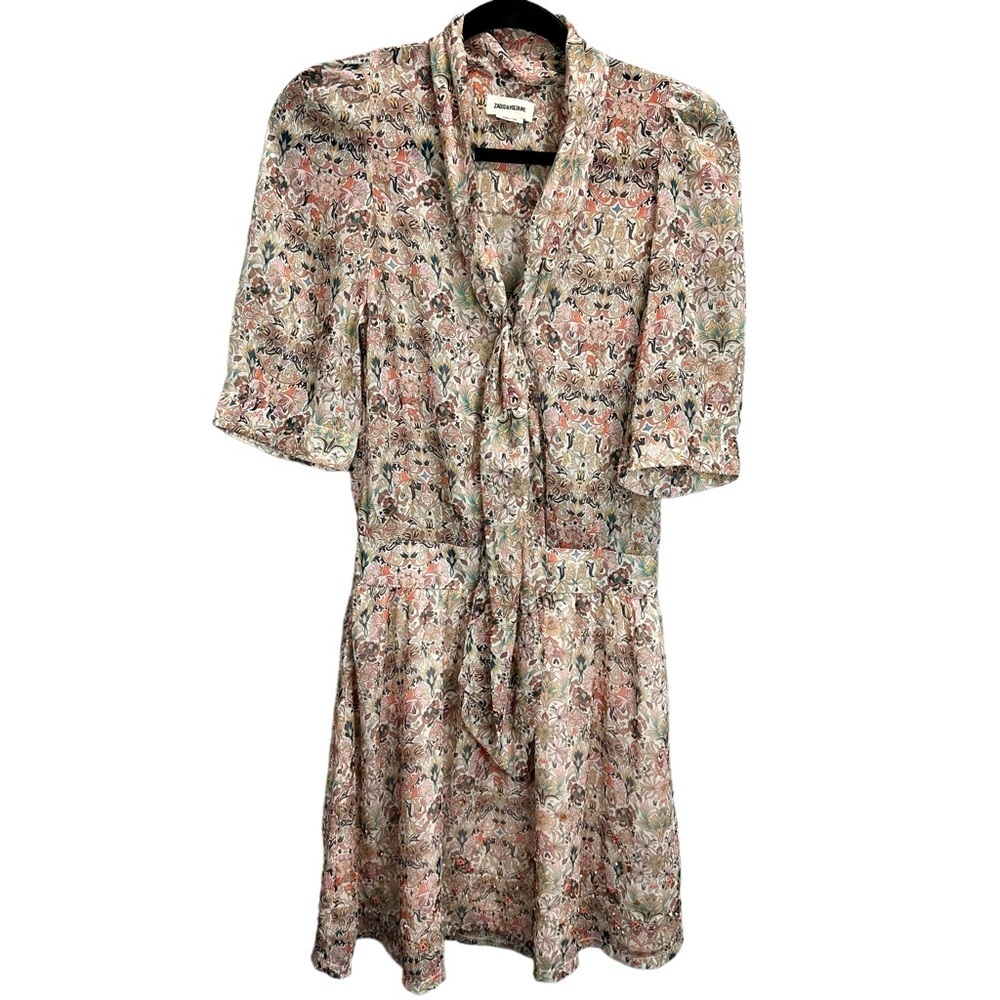 ZADIG & VOLTAIRE Raya Mousseline Mini Kaleido Dress - Picture 5 of 9